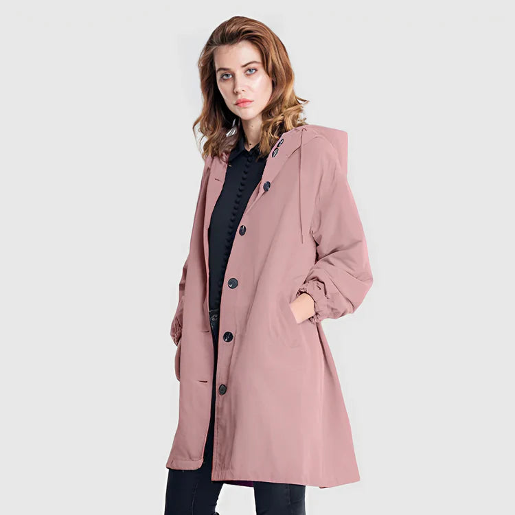 Waterproof outdoor jacket with hood