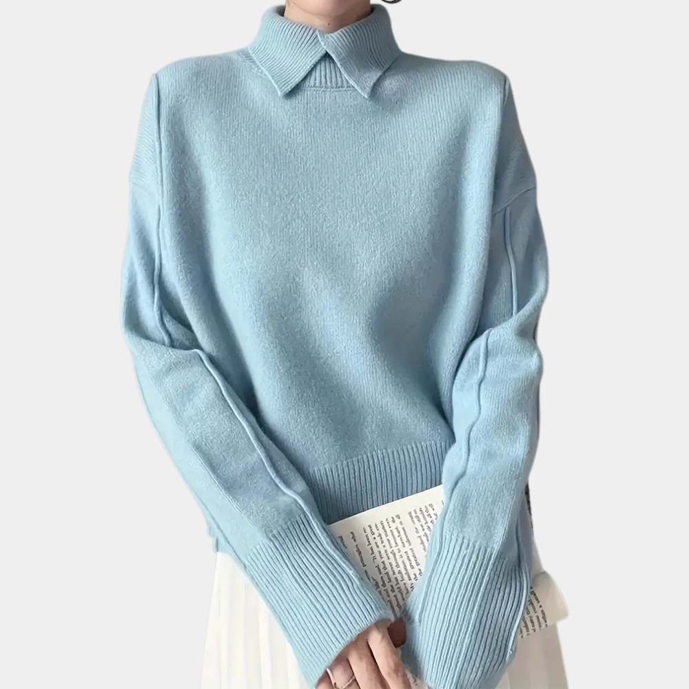 Eleganter Frauenpullover Gehäkelt Modern - IdealeKleiden