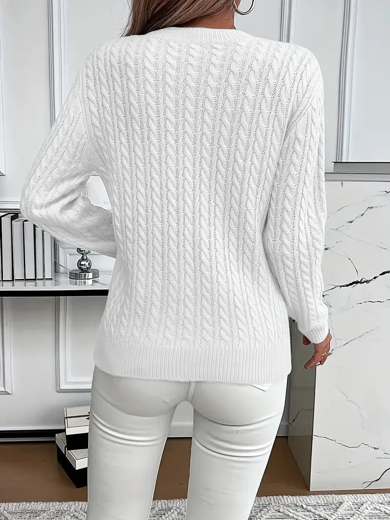 Weiche Kabelpullover Damen - IdealeKleiden