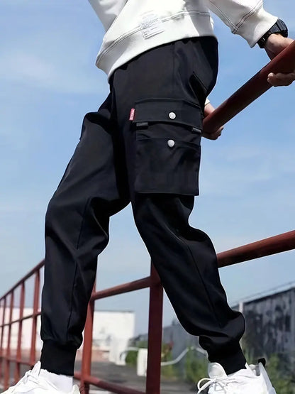 Herren Cargo Hose Bequem Elastisch - IdealeKleiden