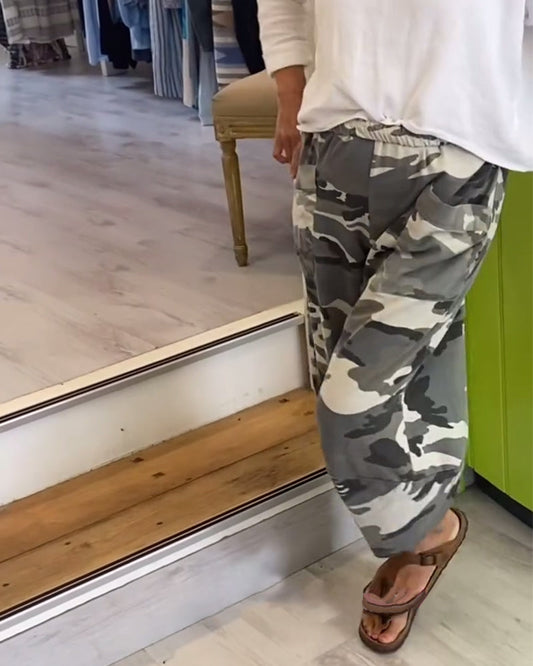 Militärhose Camo mit Umhängetasche - IdealeKleiden