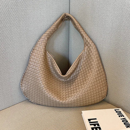 Woven Shopping Bag Red Chic