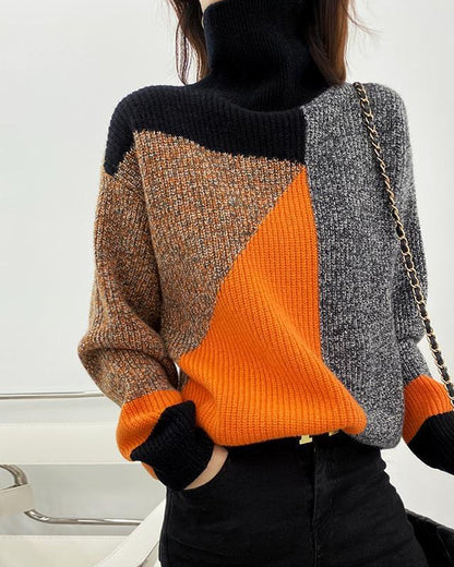 Stylish stand-up collar sweaters