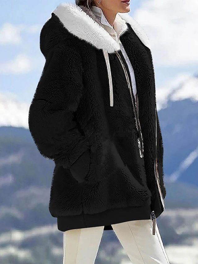 Soft winter jacket plush women's shoes