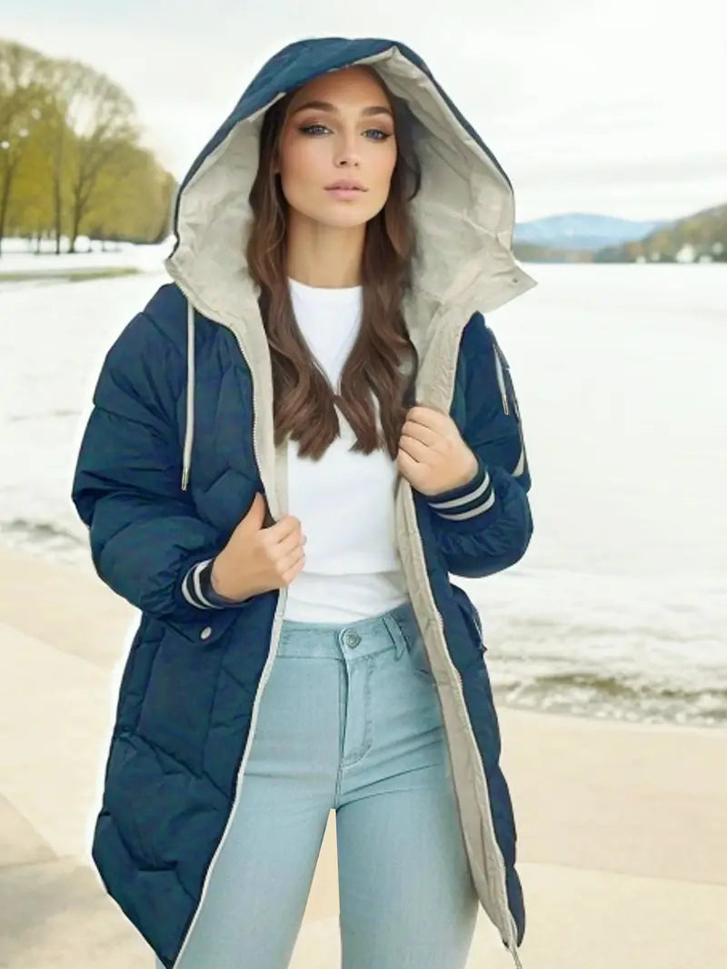 Warm Women's Winter Puffer Jacket Long