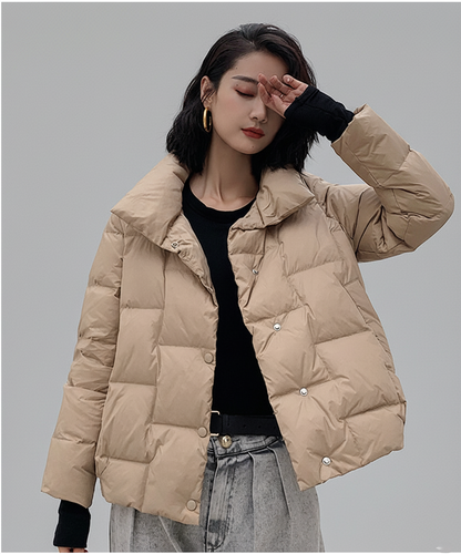 Soft Quilted Jacket Modern Fit Stand-Up Collar