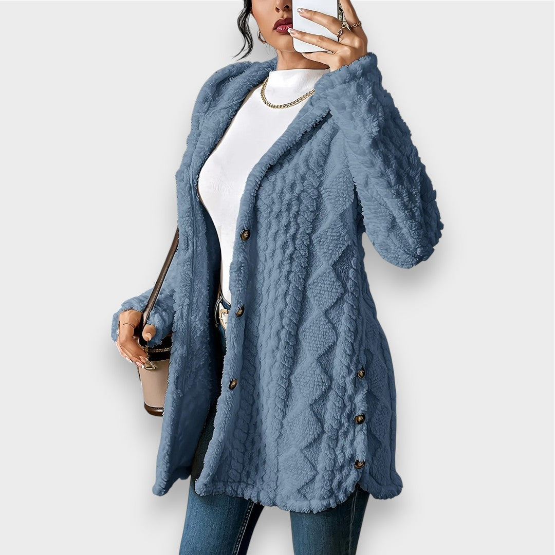 Soft Plush Pullover Hoodie Cardigan for Women