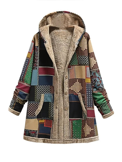 Retro Winter Jacket Patchwork Style