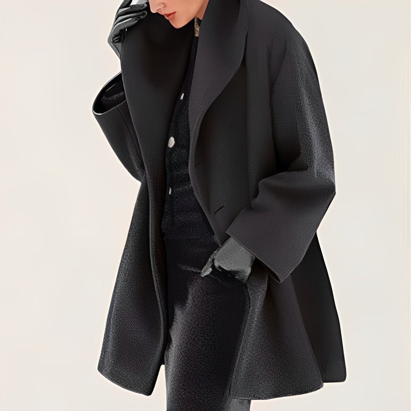 Warm wool dress for cold days