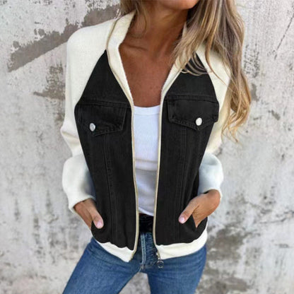 Stylish Women's Denim Jacket Classic Casual