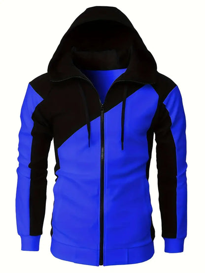 Men's Long-Sleeve Hoodie, Sporty & Modern
