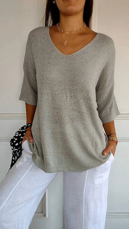Women's Knitted Vest V-Neck Comfortable Elegant