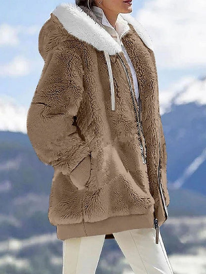 Soft winter jacket plush women's shoes