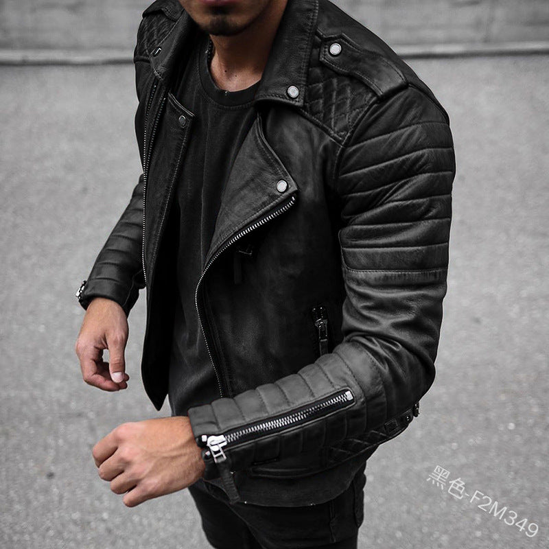 Elegant leather jacket Taylor style