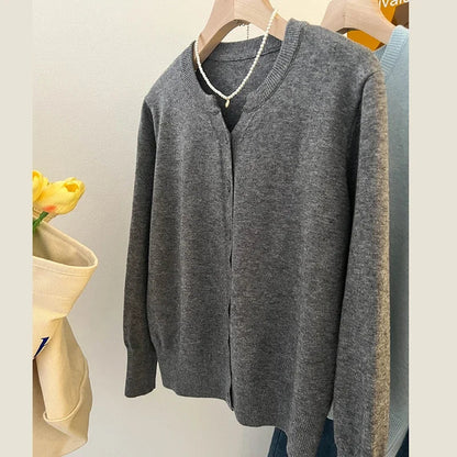 Cozy Wool Cardigan Chunky Knit Sweater