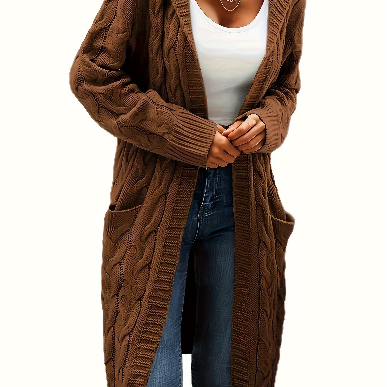 Women's Long Elegant Hooded Jacket