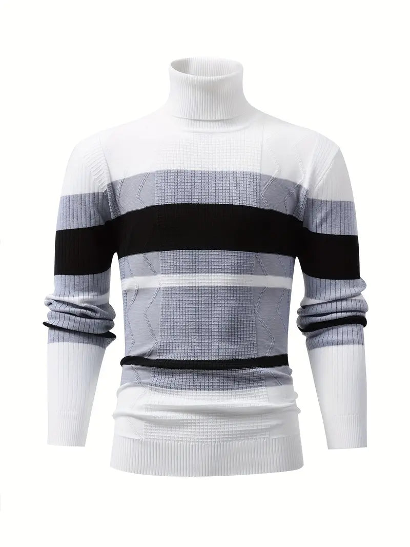 Joseph – Stylish Striped Turtleneck Sweater