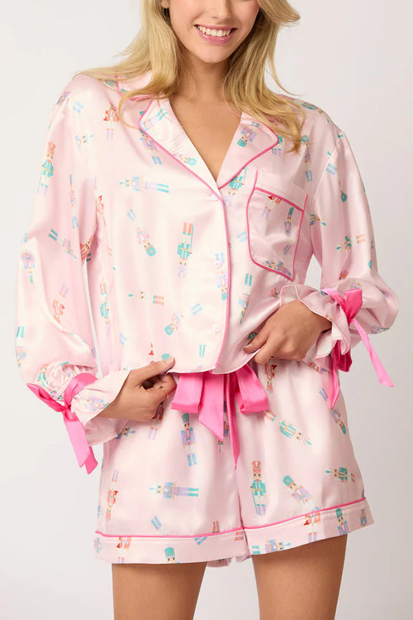 Women's Christmas Shorts Set Loungewear with Pockets