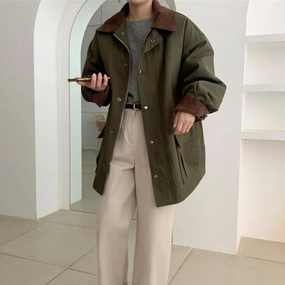 Stylish women's jacket Large pockets Classic
