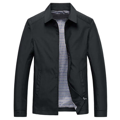 Men's Water-Repellent Long Sleeve Coat Black