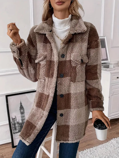 Weiche Fleecejacke Damen Warm - IdealeKleiden