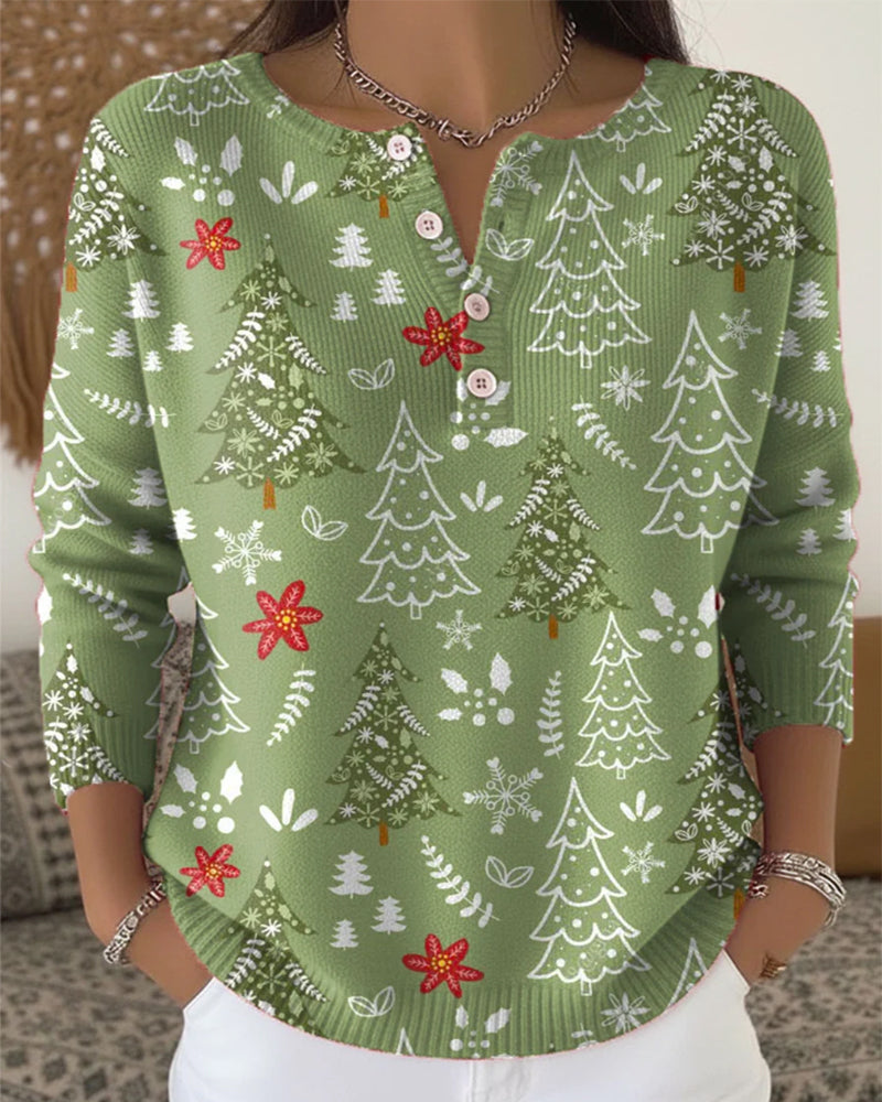 Christmas Tree Pattern Elegant Dress