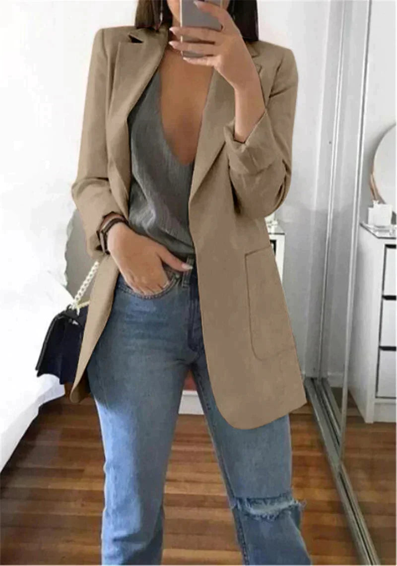Fashionable Streetwear Blazer Elegant Slim