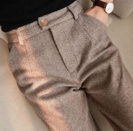 Warm Wool Dress Winter Trousers Women