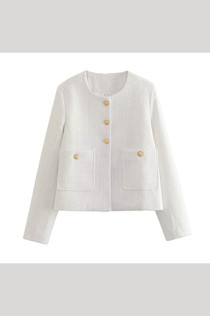 Modische Lässige Jacke Texturiertes Design