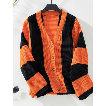 Striped Oversized Cardigan for Women