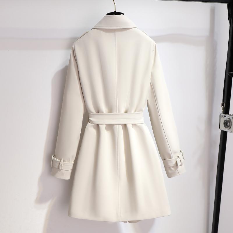 Damen Gürtel Doppelreiher Elegant Mantel - IdealeKleiden