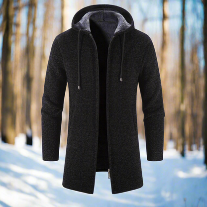 Mid-length winter jacket Hood Warm Insulated