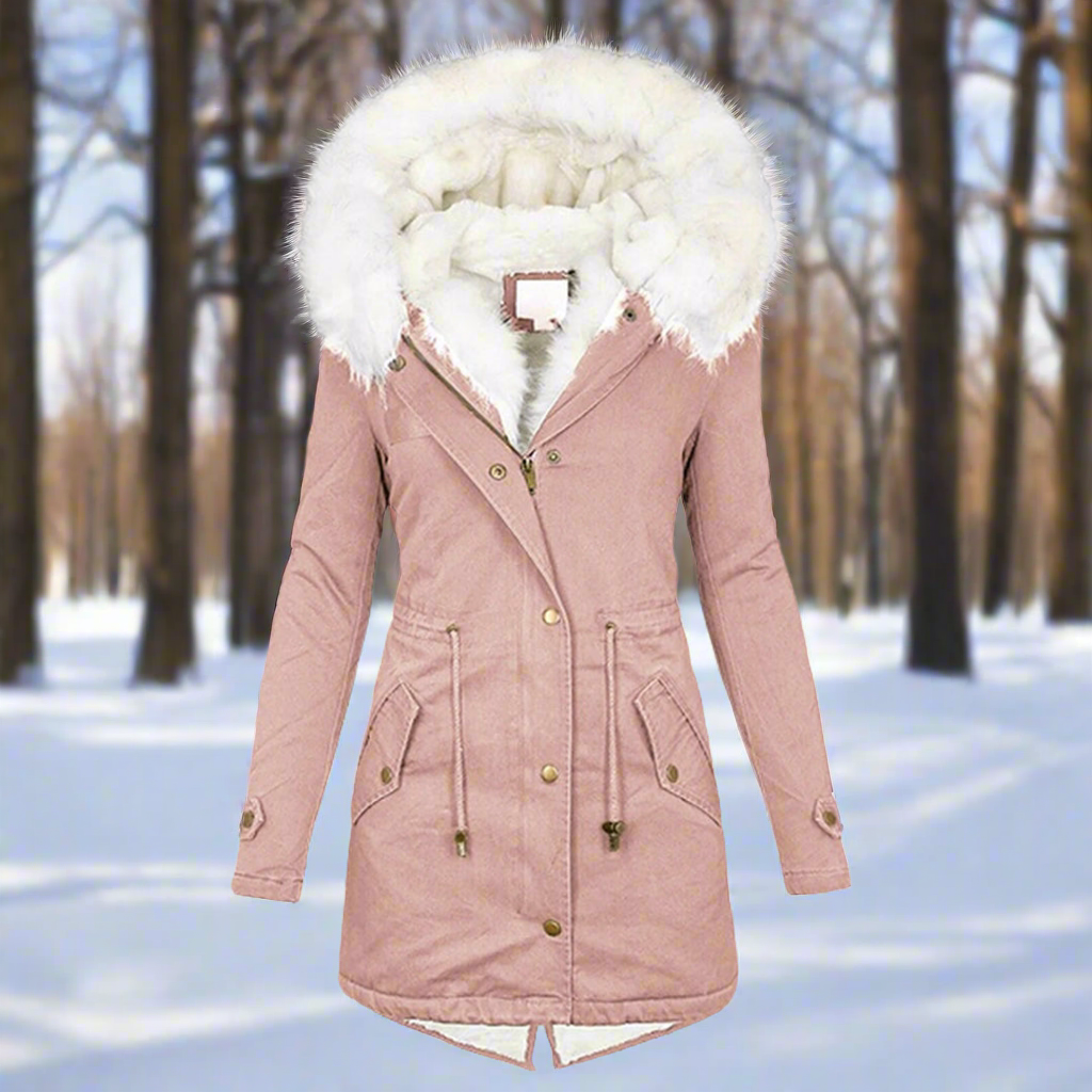 Women's Parka Jacket Faux Fur Lined Hooded Jacket