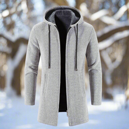 Mid-length winter jacket Hood Warm Insulated