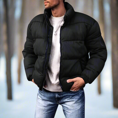 Warm Down Jacket Lightly Insulated High Collar