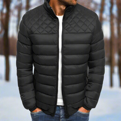 Steppgefütterte Winterjacke Mit Stehkragen - IdealeKleiden