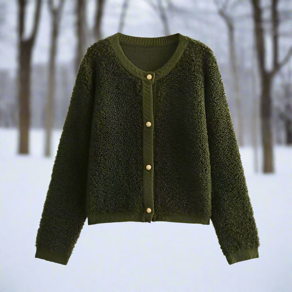 Teddy Cardigan Soft Casual Open
