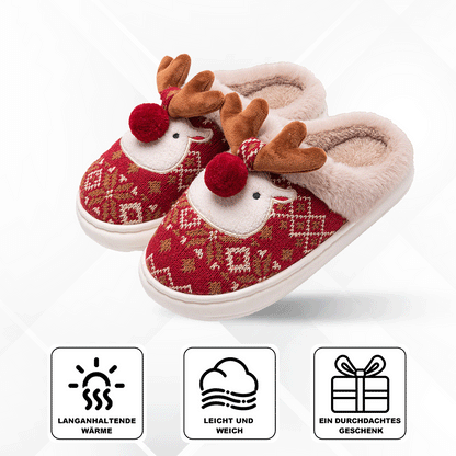 Christmas Slippers Reindeer Soft & Warm