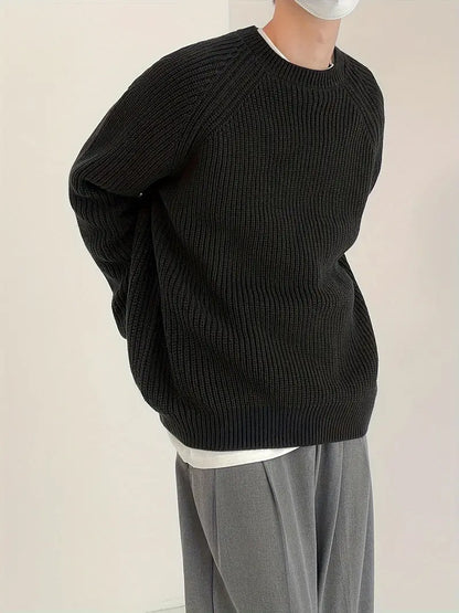 Fashionable Men's Long-Sleeve Crew Neck Shirt