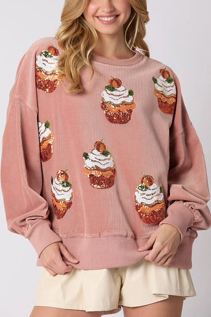 Women's Christmas Sequin Crewneck Sweatshirt