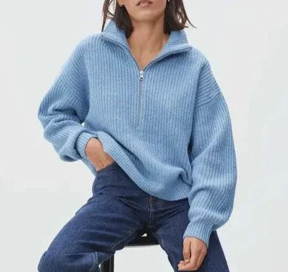 Autumnal Warm Zip-Up Cardigan