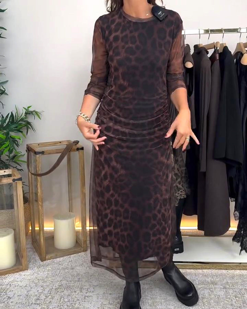 Leopard Print Dress for Women Trendy