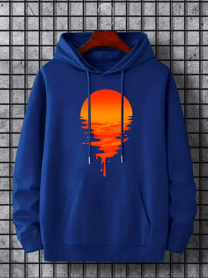 Men's Hoodie Sunset Motif