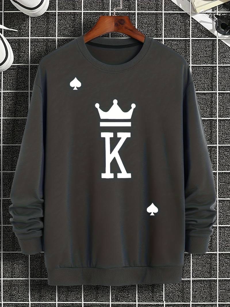 Men's Hoodie King-Logo Trendy