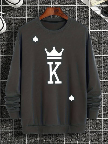 Men's Hoodie King-Logo Trendy