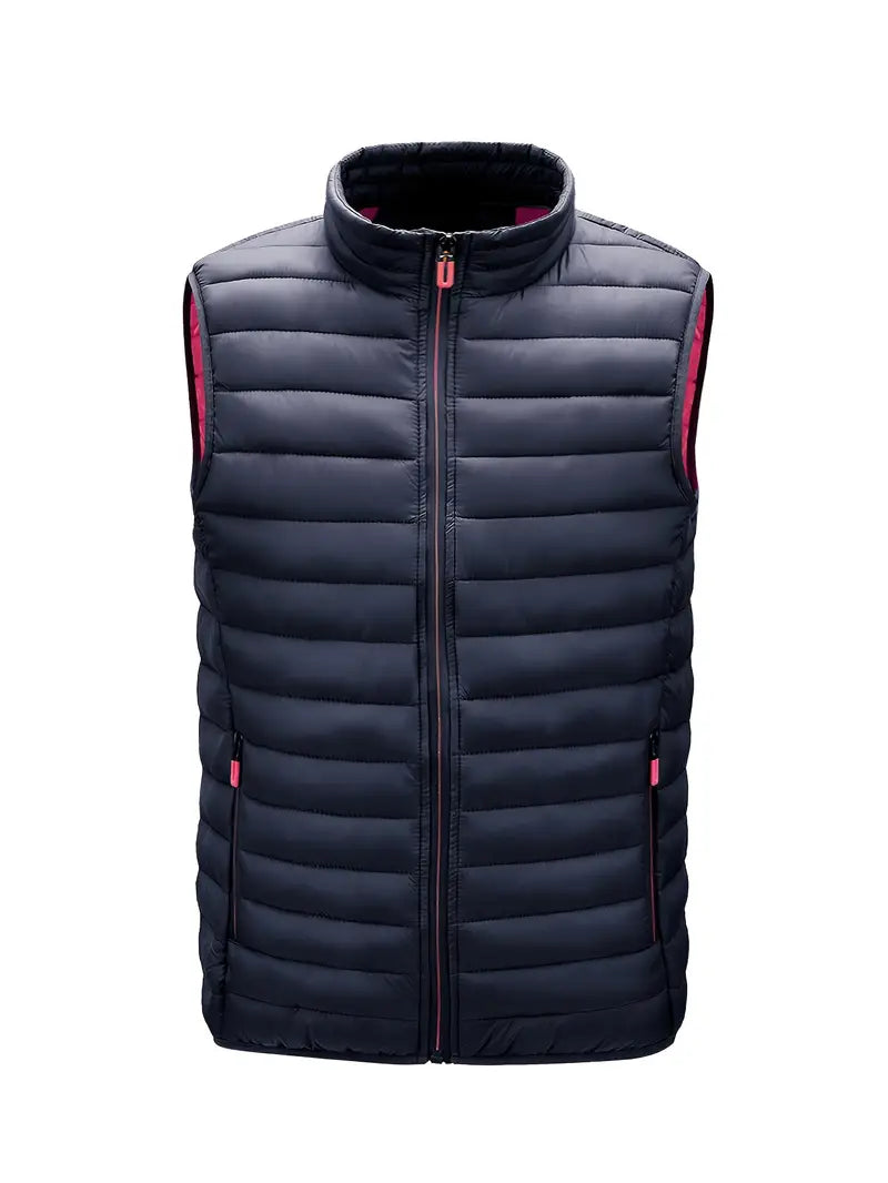 Men's Lightweight Vest with Stand-Up Collar