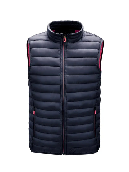 Men's Lightweight Vest with Stand-Up Collar