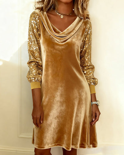 Luxury Dress Velvet Sequin Evening Dress
