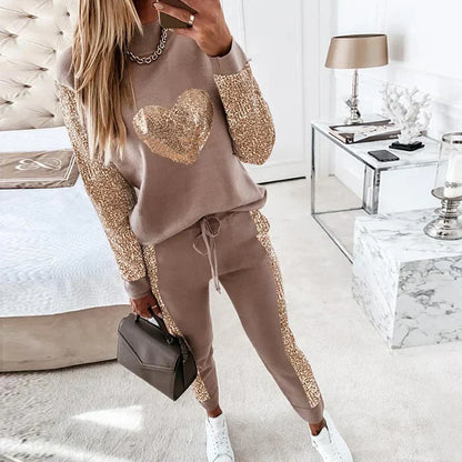 Glamorous Sequin Tracksuit for Women