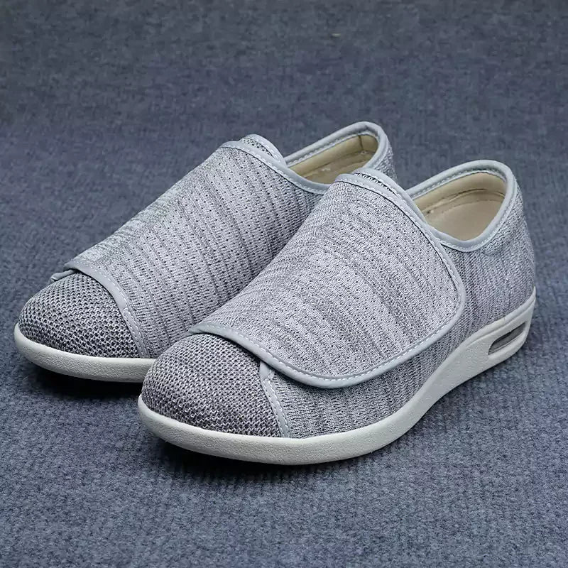 Comfortable Shoes with Hook-and-Loop Fasteners for Seniors